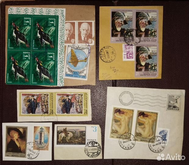 318 почтовых марок СССР 1970-80гг.,гашение почтой