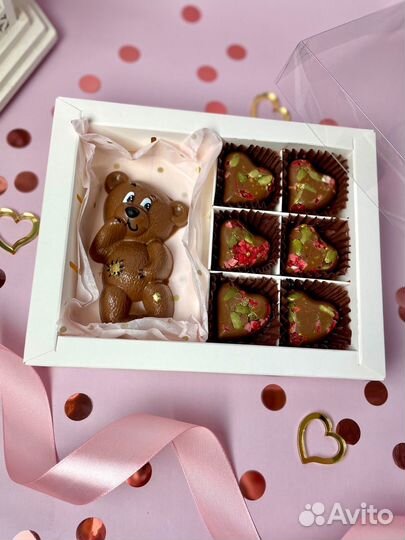 Шоколадный набор ручной работы (молочный шоколад)