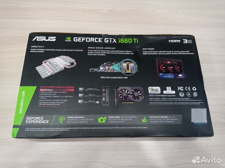 Видеокарта Asus 1660ti 6GB (новая)