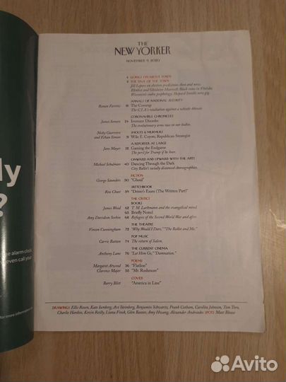 Журнал The New Yorker nov. 9, 2020