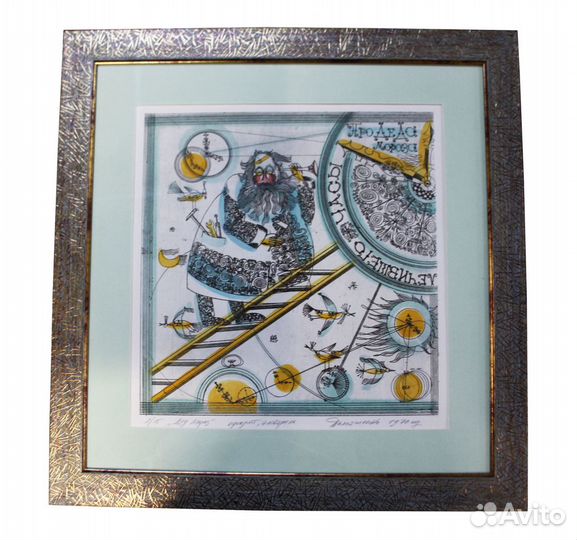 Авторская литография В И Шухаева. Сталин, размер п