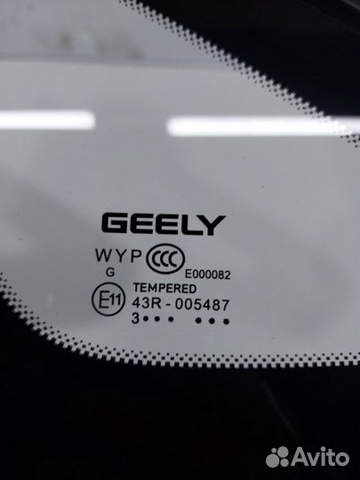 Стекло кузова боковое заднее левое Geely Preface