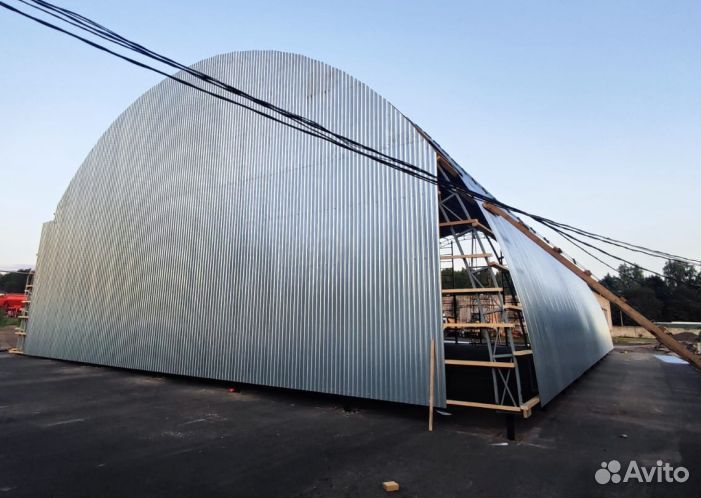 Арочный ангар 9 м