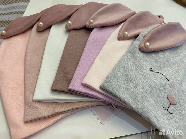 Шапочка с ушками Зайка на девочек летняя