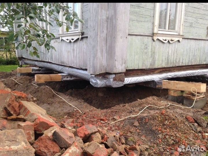 Поднятие домов замена венцов