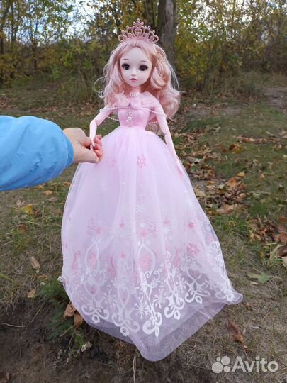 Кукла 60см шарнир в платье пышном
