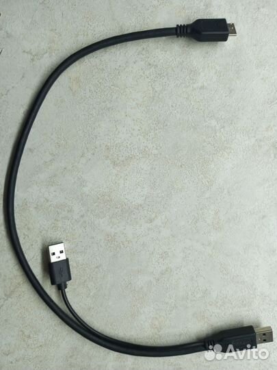 Кабель USB 3.0 с доп питанием для переносного HD