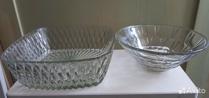Вазы из стекла СССР для фруктов