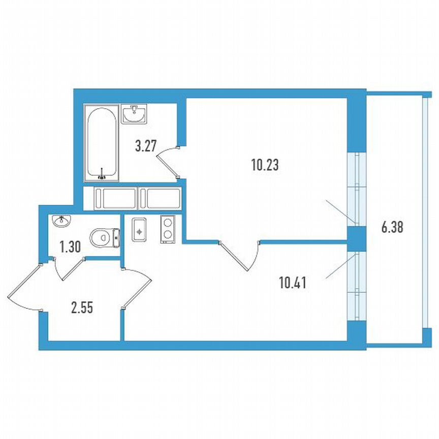 1-к. квартира, 29 м², 8/18 эт.