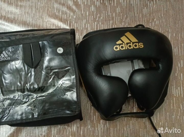 Боксерский кожанный шлем adidas оригинальный