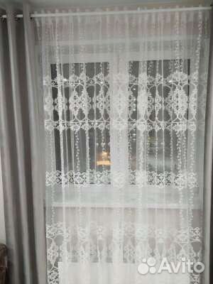 Тюль с вышивкой