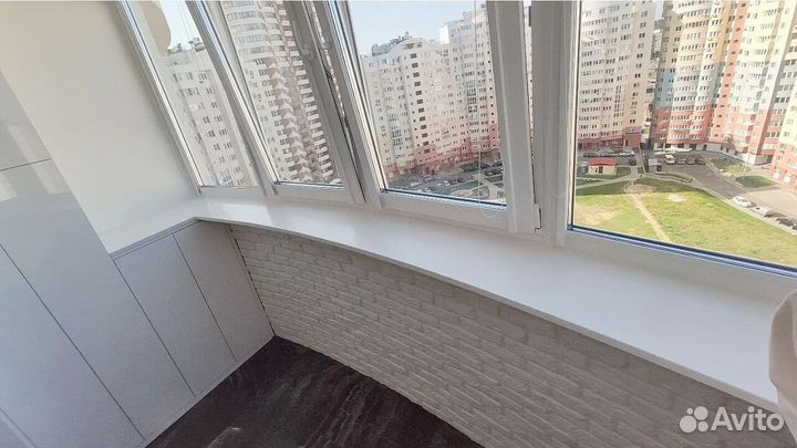 Подоконник из камня кварцевый агломерат