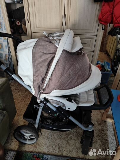Коляска Teutonia 2 в 1 экокожа +автокресло