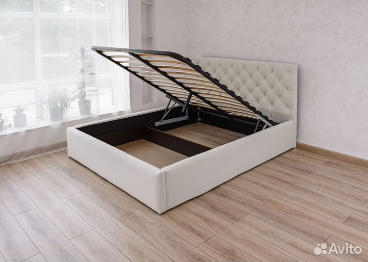 Кровать с подъемным механизмом велюр
