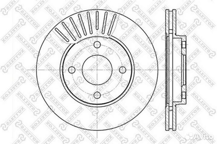 Stellox 6020-2549V-SX Диск торм. пер. Ford Focus a