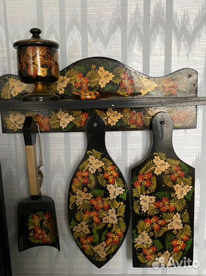 Набор кухонных досок роспись-хохлома