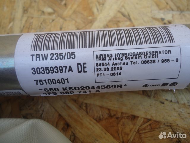 Подушка безопасности боковая (шторка) Audi A6 C6