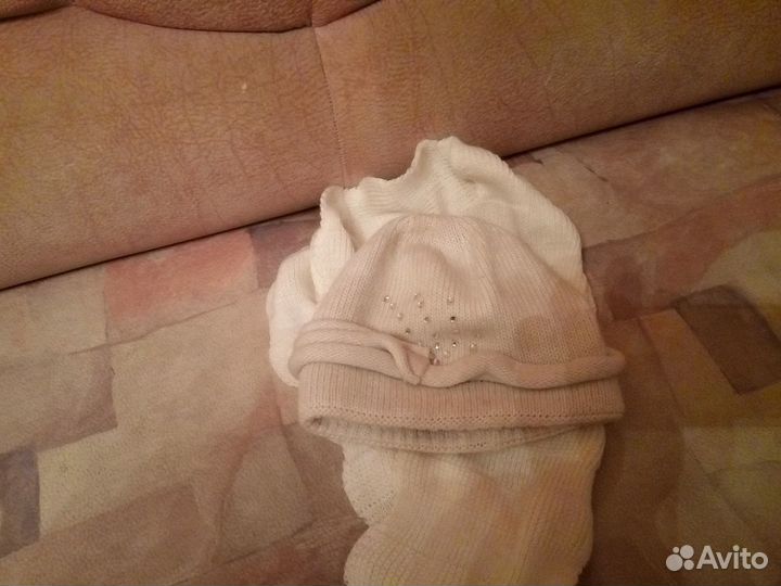 Шапка с шарфом