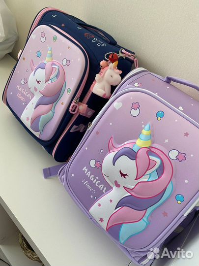 Рюкзак ранец школьный для девочки единорог