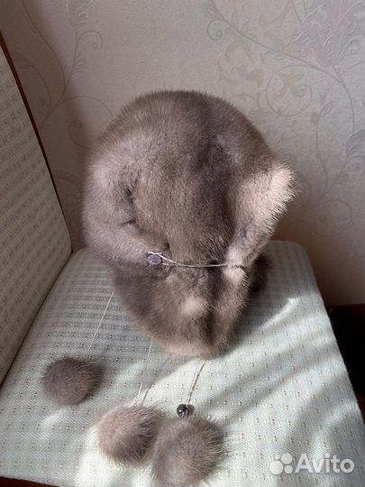 Шапка норковая женская