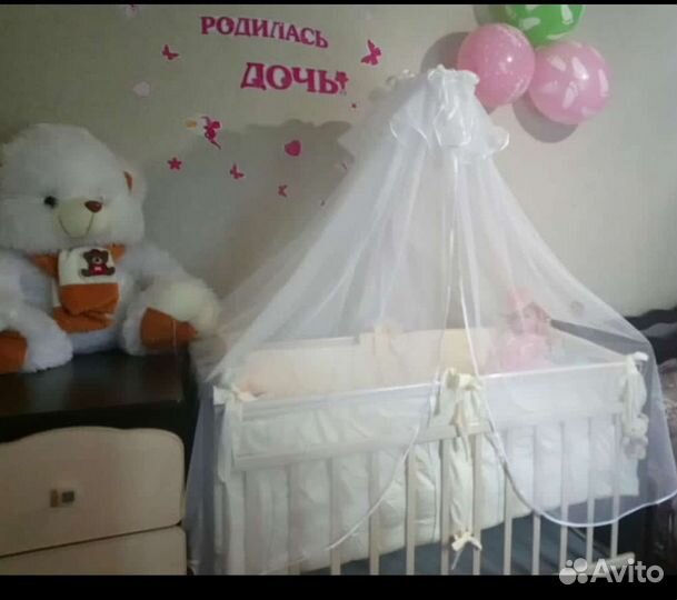 Кровать+матрас+балдахин