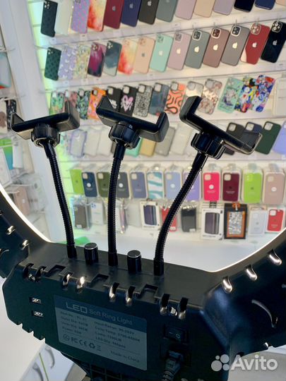 Новая кольцевая лампа 54 см + штатив