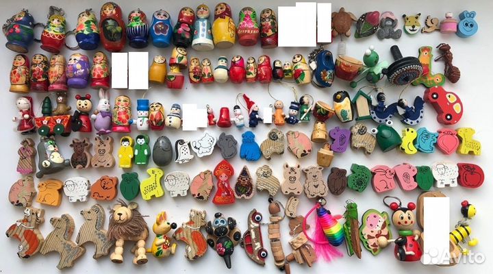 Фигурки деревянные сувенир киндер 300игрушек нэцкэ
