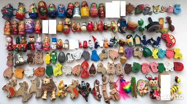 Фигурки деревянные сувенир киндер 300игрушек нэцкэ