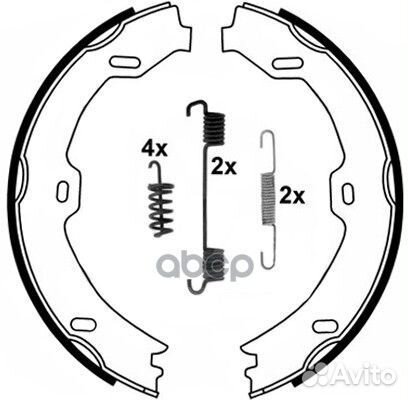 Колодки тормозные барабанные задние к-т