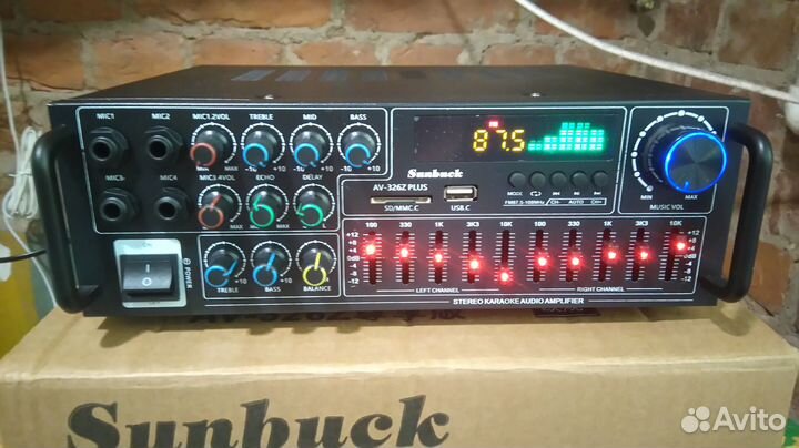 Новый мощный усилитель 4 микр-на эквалайзер блютус