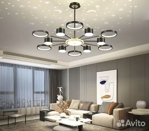 Люстра потолочная светодиодная новая без пульта