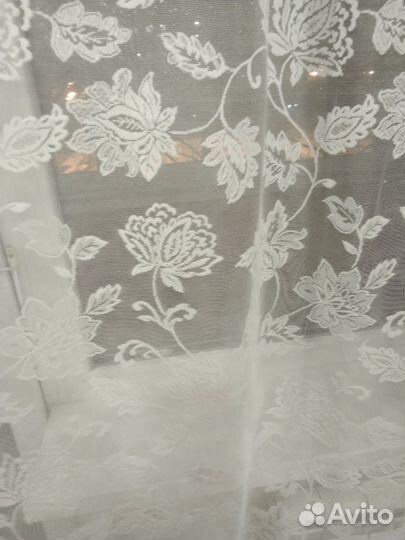 Готовая тюль на ленте