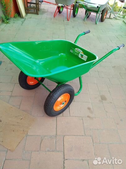 Тачка строительная 2колеса Palisad цвет зеленый