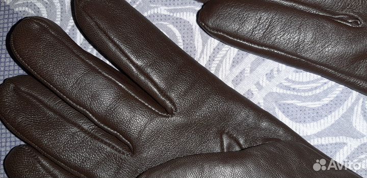 Перчатки кожаные зимние Hugo Boss