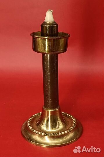 Подсвечник винтажный пружинный. Бронза+латунь