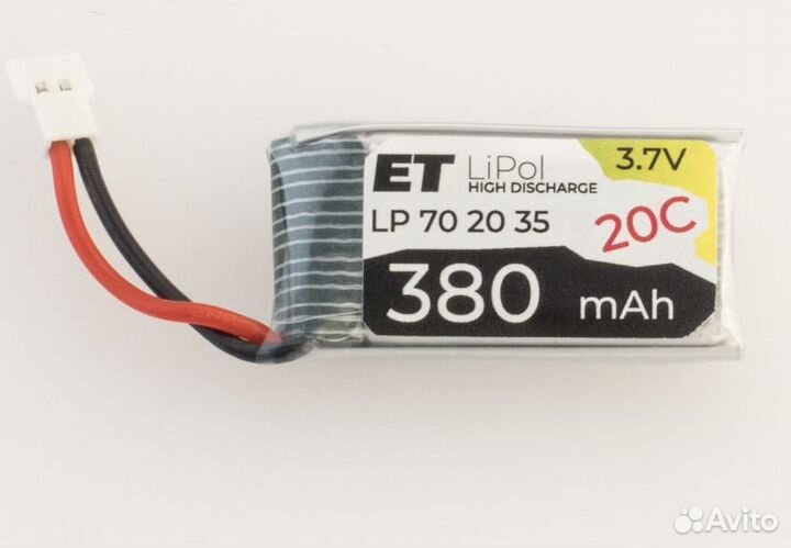 Аккумулятор ET LP702035-20CM 3.7В, 380мАч, Li-Pol