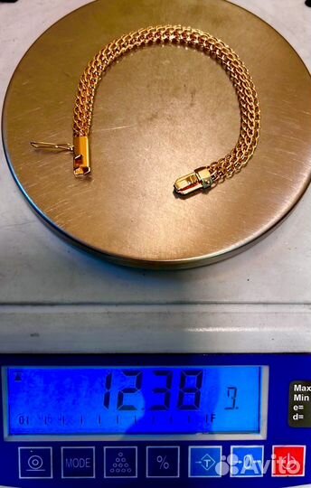 Золотой браслет итальянка 12.38гр/17см/7мм/585*