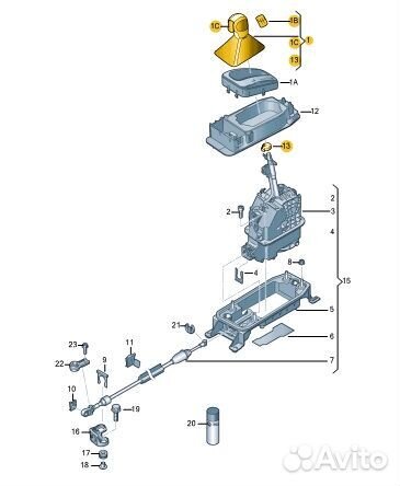 Ручка кпп Skoda Octavia cwva 2017