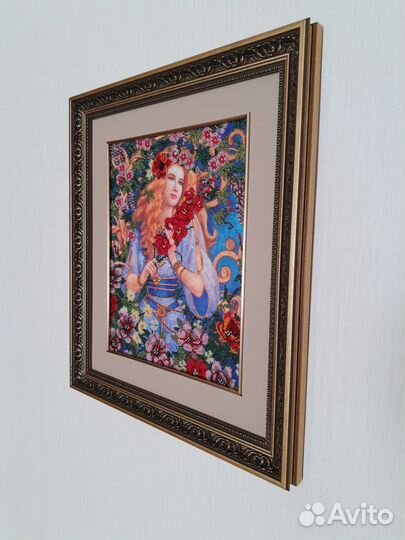 Картина вышитая бисером Лето из серии времена года