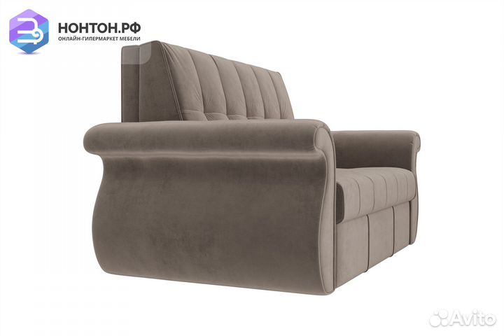 Диван аккордеон Родос велюр коричневый