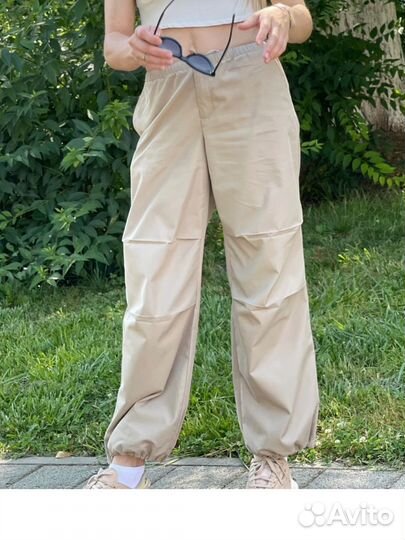 Брюки парашюты lime