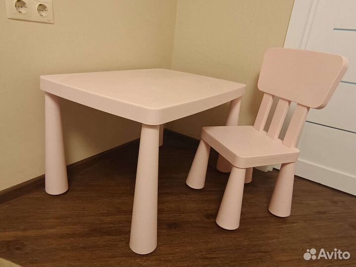 Детский стол и стул IKEA маммут