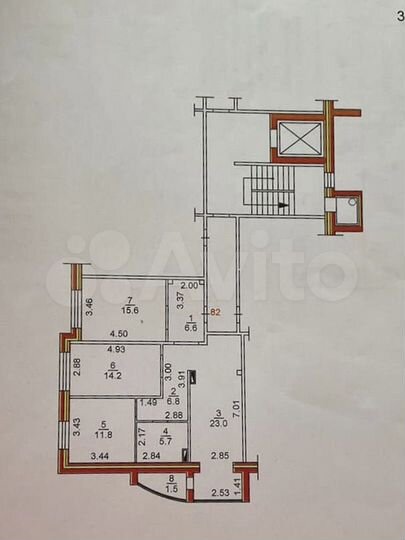 3-к. квартира, 83,7 м², 3/9 эт.