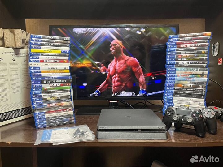 Sony Ps4 Slim 1 Tb новая запечатанная + 120 игр