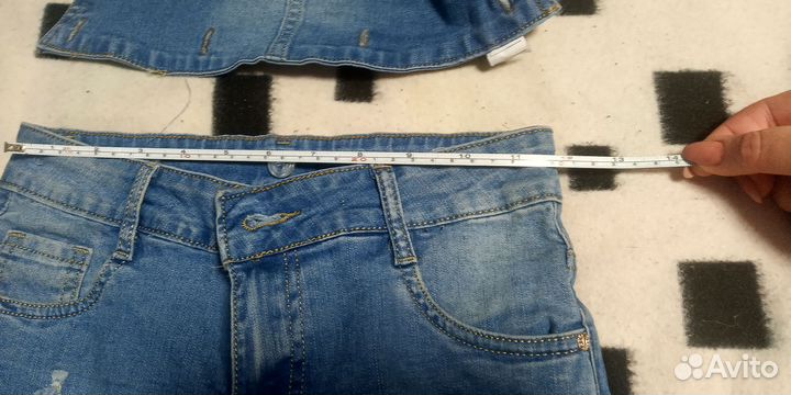 Комбинезон шорты джинсовый детский