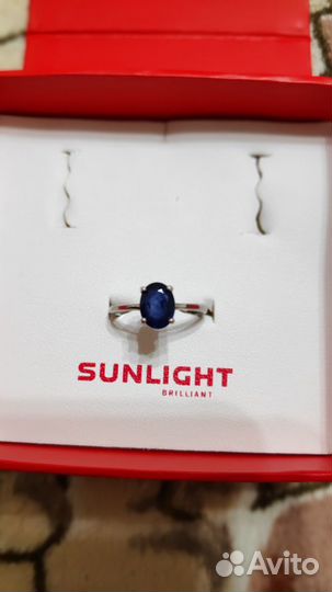 Кольцо с натуральным сапфиром