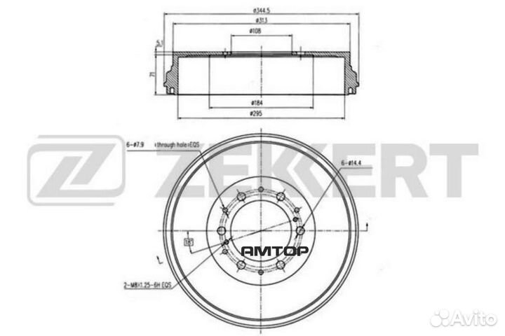 Zekkert BS5850 BS-5850 zekkert Барабан торм. зад