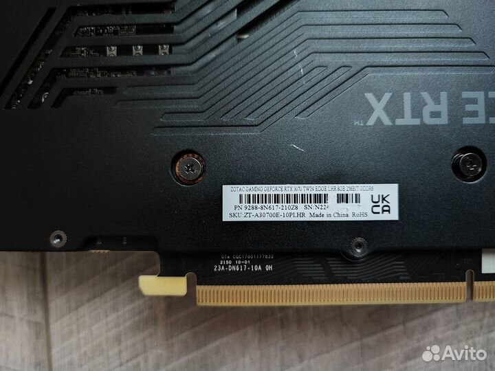 Видеокарта zotac GeForce RTX 3070 gaming Twin Edge