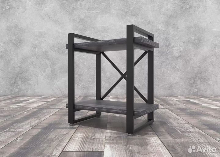 Тумба прикроватная Айсберг Лофт 40 черный/северное