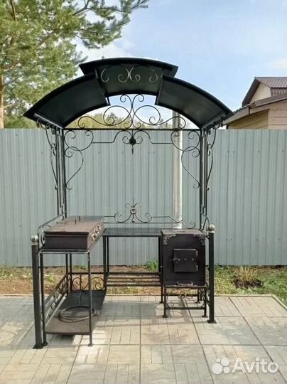 Мангал с печкой